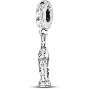 Virgin Of Guadalupe Motif Charm 925 Silver Travel Dangle Charms for Pendant